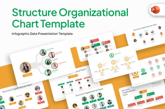 Structure Organizational Chart PowerPoint Template